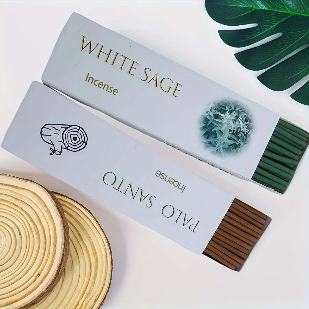 Smokeless Incense Stick - 65/130 Adet Beyaz Adaçayı Tütsü Çubuğu,