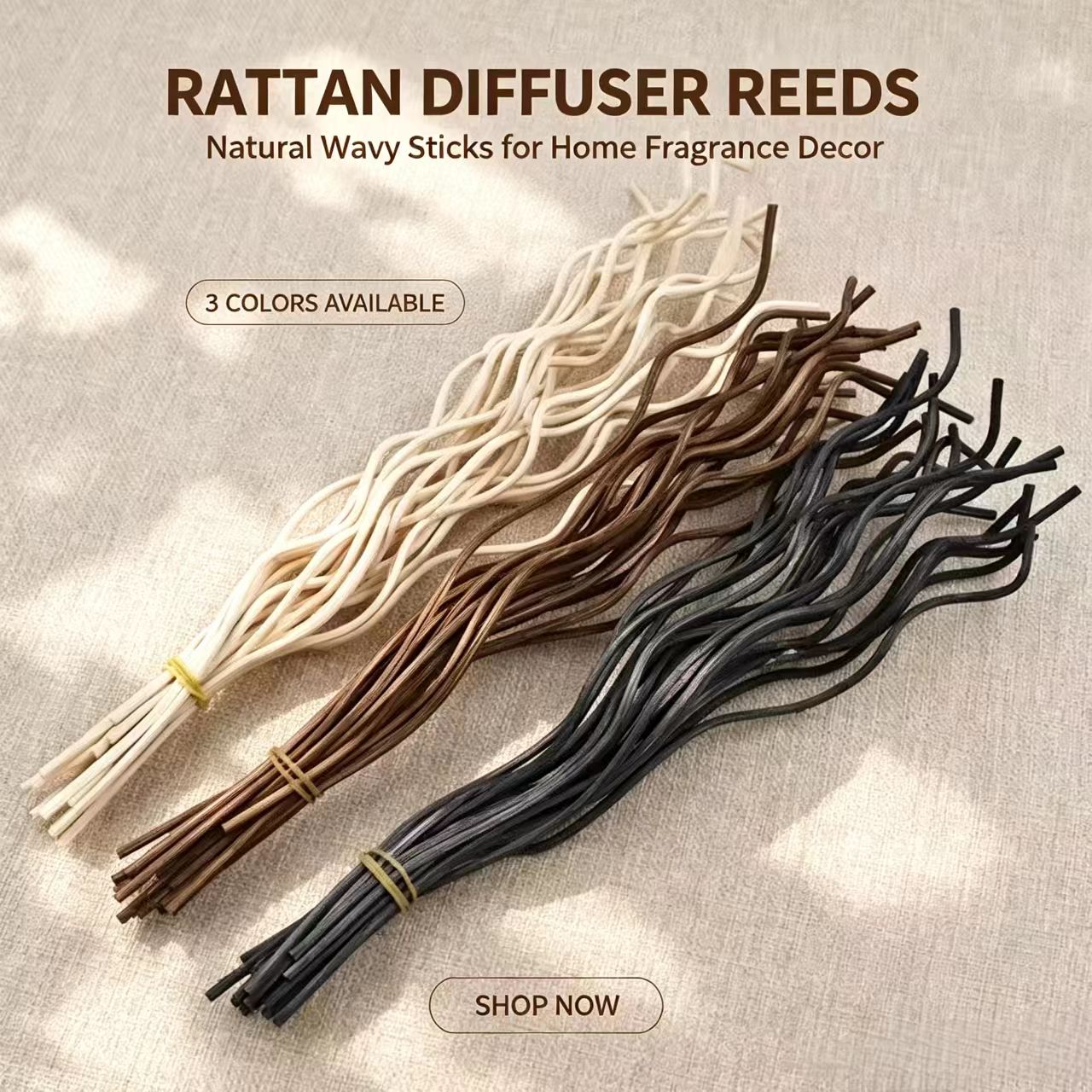 Home Fragrance Premium - 20 adet uzun dalgalı Rattan kamış